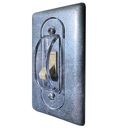 Clear boiler switch cover